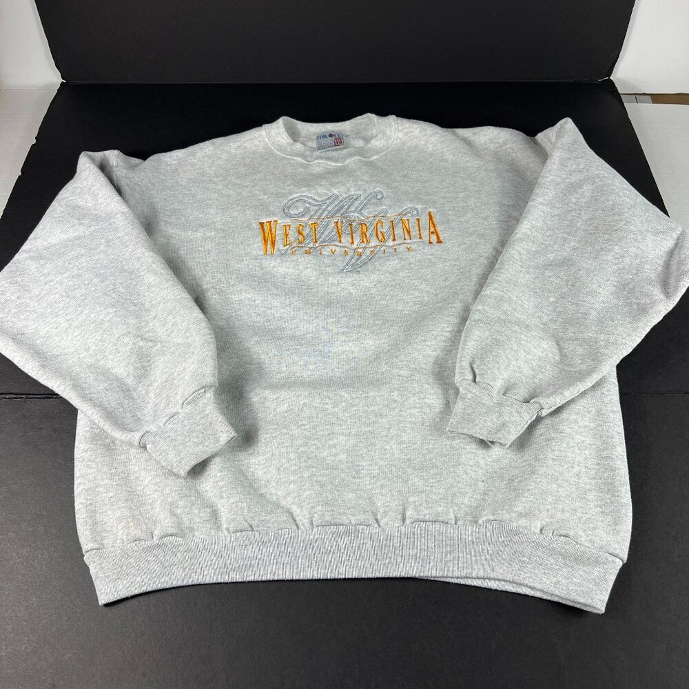 VTG 90s West Virginia Mountaineers Sweatshirt Extra Extra Large Grey Crewneck